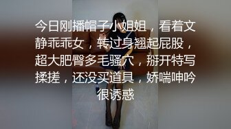 今日刚播帽子小姐姐，看着文静乖乖女，转过身翘起屁股，超大肥臀多毛骚穴，掰开特写揉搓，还没买道具，娇喘呻吟很诱惑