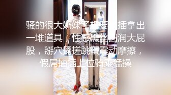 骚的很大奶妹子想要被插拿出一堆道具，性感黑丝圆润大屁股，掰穴揉搓跳蛋震动摩擦，假屌抽插上位骑乘猛操