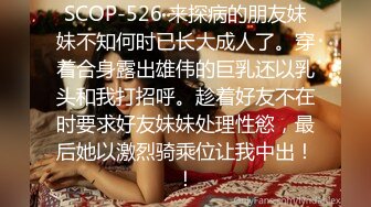 SCOP-526 来探病的朋友妹妹不知何时已长大成人了。穿着合身露出雄伟的巨乳还以乳头和我打招呼。趁着好友不在时要求好友妹妹处理性慾，最后她以激烈骑乘位让我中出！！